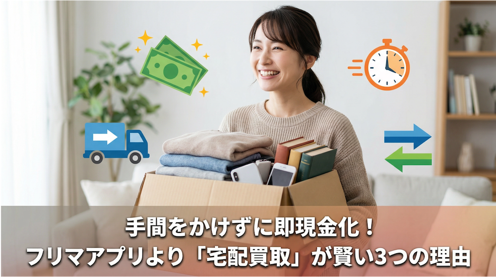 手間をかけずに即現金化！フリマアプリより「宅配買取」が賢い3つの理由