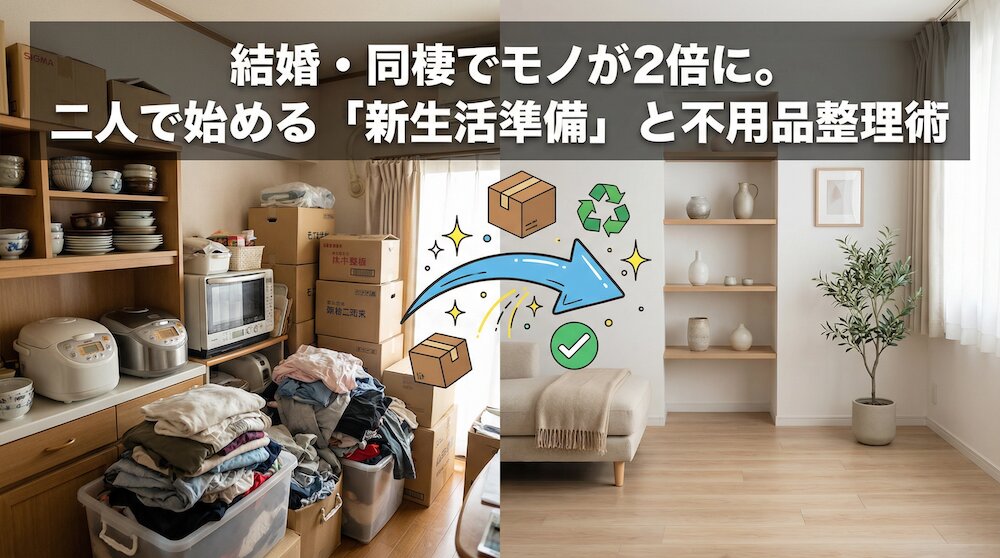 結婚・同棲でモノが2倍に。二人で始める「新生活準備」と不用品整理術