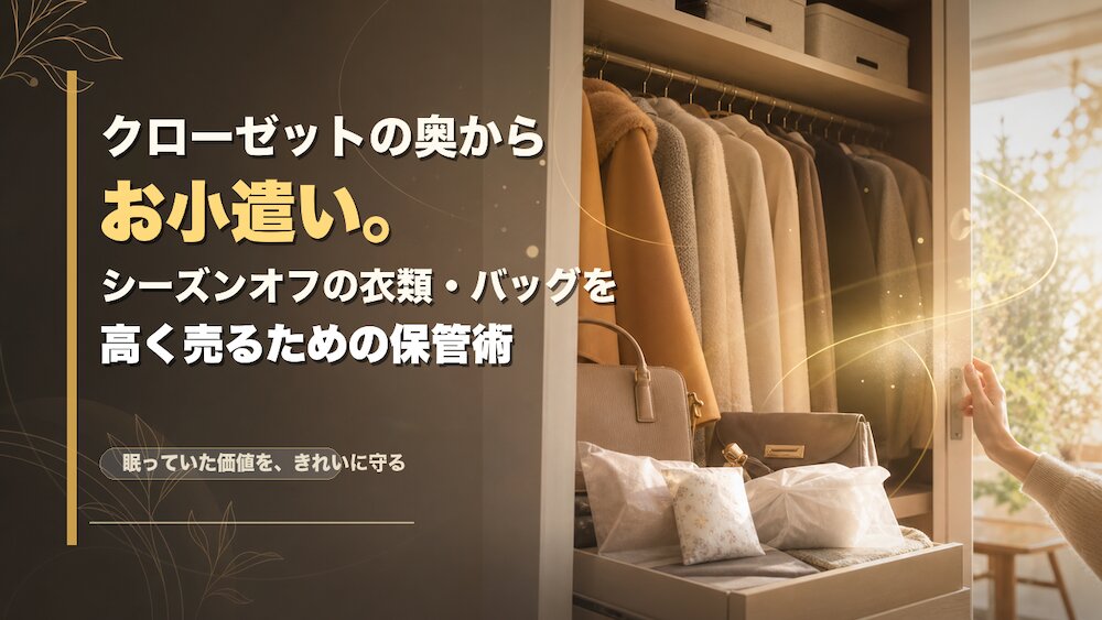 クローゼットの奥からお小遣い。シーズンオフの衣類・バッグを高く売るための保管術