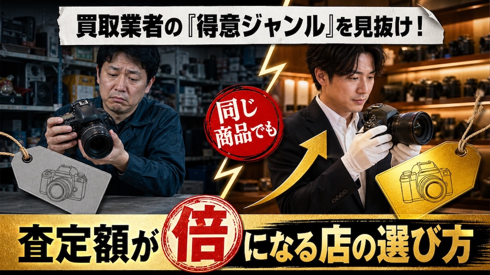 買取業者の「得意ジャンル」を見抜け！同じ商品でも査定額が倍になる店の選び方